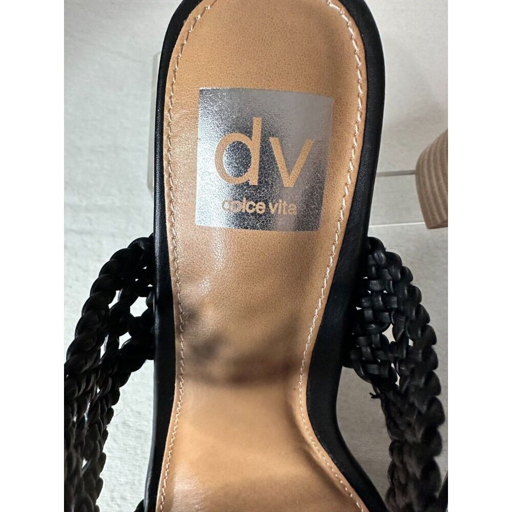 DV by Dolce Vita Hobbs Black Strappy Sandals Size 6.5 High Block Heels NWOT - Picture 11 of 14